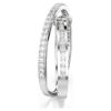 Hyperbola-Ring mit gemischten Schliffen, weiß, rhodiniert Hyperbola-Ring mit gemischten Schliffen, weiß, rhodiniert