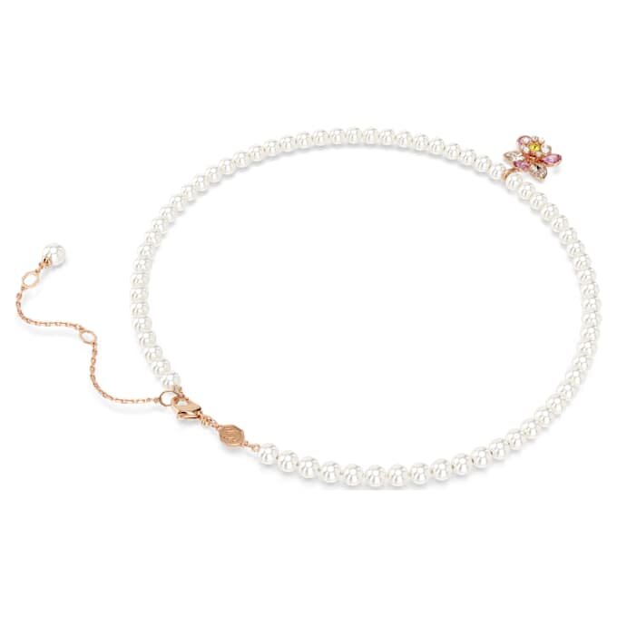 Idyllia-Anhänger Kristallperle, gemischte Schliffe, Blume, mehrfarbig, rosévergoldet Idyllia-Anhänger Kristallperle, gemischte Schliffe, Blume, mehrfarbig, rosévergoldet