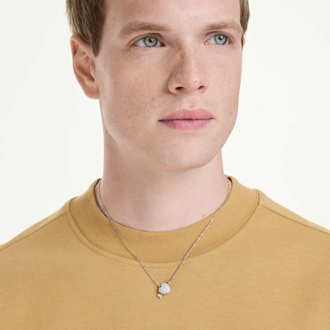 Idyllia-Anhänger mit gemischten Schliffen, Herz mit Pfeil, weiß, Metallmix-Finish Idyllia-Anhänger mit gemischten Schliffen, Herz mit Pfeil, weiß, Metallmix-Finish