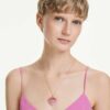 Idyllia-Anhänger mit gemischten Schliffen, Herz, Rosa, vergoldet Idyllia-Anhänger mit gemischten Schliffen, Herz, Rosa, vergoldet