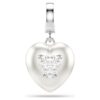 Idyllia-Anhänger mit gemischten Schliffen, perlfarbener Beschichtung, Herz, weiß, rhodiniert Idyllia-Anhänger mit gemischten Schliffen, perlfarbener Beschichtung, Herz, weiß, rhodiniert