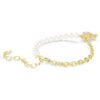 Idyllia-Armband Kristallperle, Rundschliff, Teddy, Goldton, vergoldet