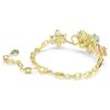 Idyllia-Armband mit gemischten Schliffen, Blume, mehrfarbig, goldfarben plattiert