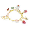 Idyllia-Armband mit gemischten Schliffen, gemischten Motiven, mehrfarbig, goldfarben plattiert