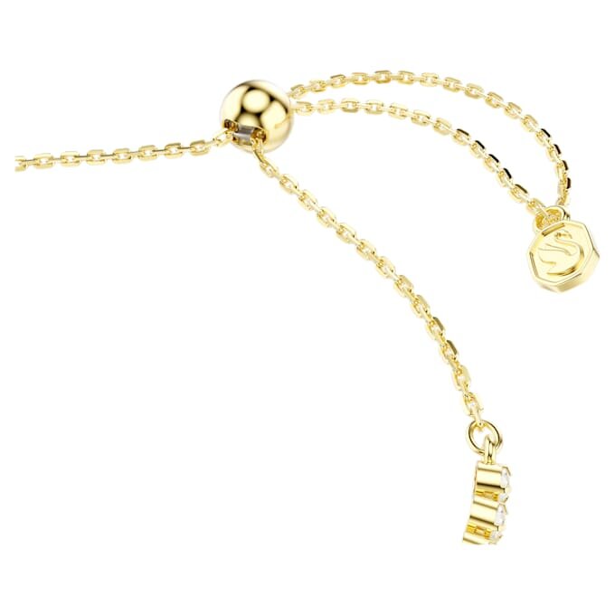 Idyllia-Armband mit gemischten Schliffen, Herz mit Pfeil, weiß, vergoldet Idyllia-Armband mit gemischten Schliffen, Herz mit Pfeil, weiß, vergoldet