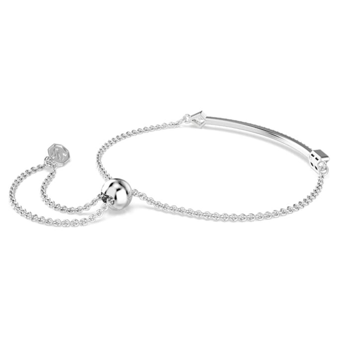 Idyllia-Armband mit gemischten Schliffen, Pfeil, weiß, rhodiniert Idyllia-Armband mit gemischten Schliffen, Pfeil, weiß, rhodiniert