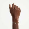 Idyllia-Armband mit Kristallperlen, weiß, vergoldet