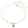 Idyllia Choker Kristallperle, gemischte Schliffe, Biene, Weiß, vergoldet Idyllia Choker Kristallperle, gemischte Schliffe, Biene, Weiß, vergoldet
