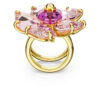 Idyllia Cocktailring „Flower“, rosa, goldfarben plattiert Idyllia Cocktailring „Flower“, rosa, goldfarben plattiert