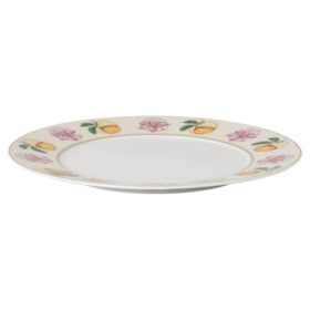 Idyllia-Essteller aus Porzellan, Kristall-Druckmotiv, Lily Citron, mehrfarbig