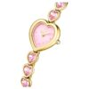 Idyllia Heart Uhr mit Kristall-Armband, rosa, goldfarben