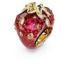 Idyllia-Motiv-Ring mit gemischten Schliffen, Erdbeere, Rot, vergoldet Idyllia-Motiv-Ring mit gemischten Schliffen, Erdbeere, Rot, vergoldet