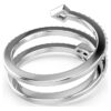 Idyllia-Motivring mit gemischten Schliffen, Pfeil, weiß, rhodiniert Idyllia-Motivring mit gemischten Schliffen, Pfeil, weiß, rhodiniert