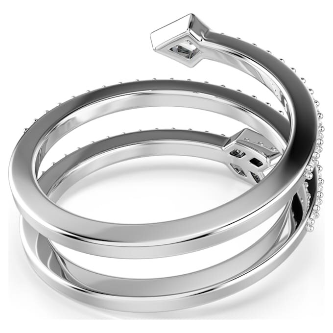 Idyllia-Motivring mit gemischten Schliffen, Pfeil, weiß, rhodiniert Idyllia-Motivring mit gemischten Schliffen, Pfeil, weiß, rhodiniert