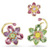 Idyllia Ohrklemmen-Set (3), asymmetrisches Design, gemischte Schliffe, Blume, mehrfarbig, goldfarben plattiert Idyllia Ohrklemmen-Set (3), asymmetrisches Design, gemischte Schliffe, Blume, mehrfarbig, goldfarben plattiert