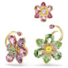 Idyllia Ohrklemmen-Set (3), asymmetrisches Design, gemischte Schliffe, Blume, mehrfarbig, goldfarben plattiert Idyllia Ohrklemmen-Set (3), asymmetrisches Design, gemischte Schliffe, Blume, mehrfarbig, goldfarben plattiert