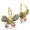 Idyllia-Ohrringe mit gemischten Schliffen, Pavé, Schmetterling, mehrfarbig, goldfarben plattiert Idyllia-Ohrringe mit gemischten Schliffen, Pavé, Schmetterling, mehrfarbig, goldfarben plattiert