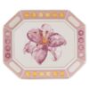 Idyllia-Tablett aus Porzellan, Kristall-Druckmotiv, Blume, klein, rosa Idyllia-Tablett aus Porzellan, Kristall-Druckmotiv, Blume, klein, rosa