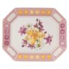 Idyllia-Tablett aus Porzellan, Kristall-Druckmotiv, Blumen, groß, rosa Idyllia-Tablett aus Porzellan, Kristall-Druckmotiv, Blumen, groß, rosa