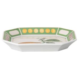 Idyllia-Tablett aus Porzellan, Kristall-Druckmotiv, Citron, klein, mehrfarbig