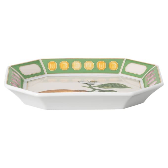Idyllia-Tablett aus Porzellan, Kristall-Druckmotiv, Citron, klein, mehrfarbig Idyllia-Tablett aus Porzellan, Kristall-Druckmotiv, Citron, klein, mehrfarbig