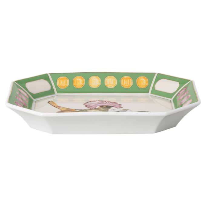Idyllia-Tablett aus Porzellan, Kristall-Druckmotiv, Fliegenfänger, groß, mehrfarbig Idyllia-Tablett aus Porzellan, Kristall-Druckmotiv, Fliegenfänger, groß, mehrfarbig