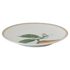 Idyllia-Teller aus Porzellan, Kristall-Druckmotiv, Zitrone, Beige