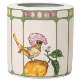 Idyllia-Vase aus Porzellan, Kristall-Print-Motiv, Fliegenfänger, mittelgroß, mehrfarbig