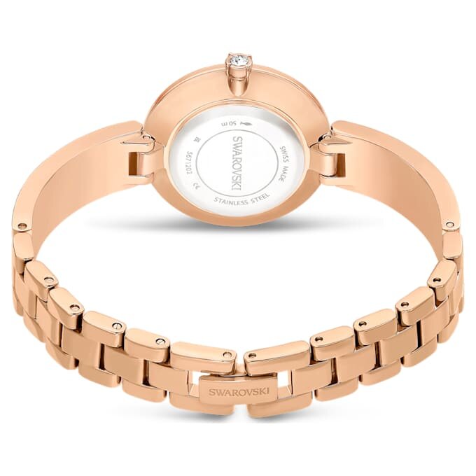Illumina-Uhr Swiss Made, Metallarmband, Roségold-Farbton, roségoldfarbene Oberfläche Illumina-Uhr Swiss Made, Metallarmband, Roségold-Farbton, roségoldfarbene Oberfläche