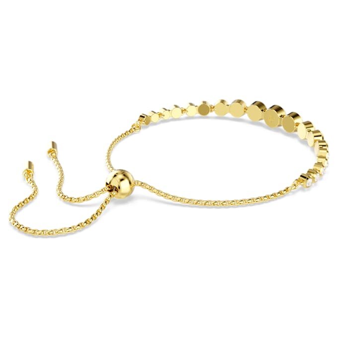 Imber-Armband mit gemischten Rundschliffen, weiß, vergoldet Imber-Armband mit gemischten Rundschliffen, weiß, vergoldet