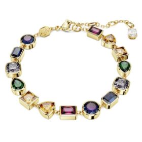 Imber-Armband mit gemischten Schliffen, mehrfarbig, goldfarben plattiert