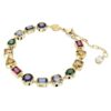 Imber-Armband mit gemischten Schliffen, mehrfarbig, goldfarben plattiert Imber-Armband mit gemischten Schliffen, mehrfarbig, goldfarben plattiert