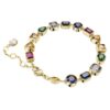Imber-Armband mit gemischten Schliffen, mehrfarbig, goldfarben plattiert Imber-Armband mit gemischten Schliffen, mehrfarbig, goldfarben plattiert