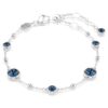 Imber-Armband mit rundem Schliff, blau, rhodiniert Imber-Armband mit rundem Schliff, blau, rhodiniert