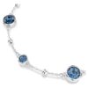 Imber-Armband mit rundem Schliff, blau, rhodiniert Imber-Armband mit rundem Schliff, blau, rhodiniert