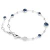 Imber-Armband mit rundem Schliff, blau, rhodiniert Imber-Armband mit rundem Schliff, blau, rhodiniert