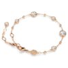 Imber-Armband mit rundem Schliff, weiß, roségoldfarben plattiert Imber-Armband mit rundem Schliff, weiß, roségoldfarben plattiert