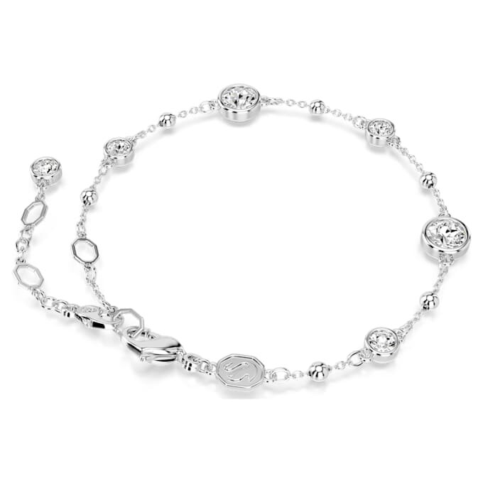 Imber-Armband, Rundschliff, weiß, rhodiniert Imber-Armband, Rundschliff, weiß, rhodiniert
