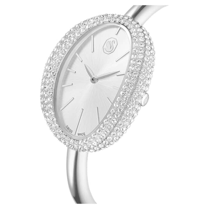 Imber Armreif-Uhr Swiss Made, Metallarmband, silberfarben, Edelstahl Imber Armreif-Uhr Swiss Made, Metallarmband, silberfarben, Edelstahl