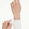 Imber Emily Tennisarmband mit rundgeschliffenen Steinen, schwarz, rhodiniert