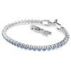 Imber Emily Tennisarmband, Rundschliff, Blau, rhodiniert