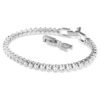 Imber Emily Tennisarmband, Rundschliff, Weiß, rhodiniert