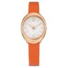 Imber Oval Uhr, Swiss Made, Lederarmband, orange, roségoldfarben Imber Oval Uhr, Swiss Made, Lederarmband, orange, roségoldfarben