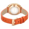 Imber Oval Uhr, Swiss Made, Lederarmband, orange, roségoldfarben Imber Oval Uhr, Swiss Made, Lederarmband, orange, roségoldfarben