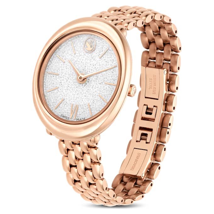 Imber Oval Uhr, Swiss Made, Metallarmband, goldfarben, roségoldfarbenes Finish Imber Oval Uhr, Swiss Made, Metallarmband, goldfarben, roségoldfarbenes Finish
