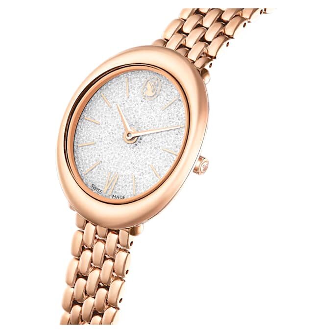 Imber Oval Uhr, Swiss Made, Metallarmband, goldfarben, roségoldfarbenes Finish Imber Oval Uhr, Swiss Made, Metallarmband, goldfarben, roségoldfarbenes Finish
