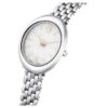 Imber Oval Uhr Swiss Made, Metallarmband, silberfarben, Edelstahl Imber Oval Uhr Swiss Made, Metallarmband, silberfarben, Edelstahl