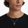 Insigne-Anhänger, Rundschliff, Kreuz, Weiß, rhodiniert Insigne-Anhänger, Rundschliff, Kreuz, Weiß, rhodiniert