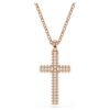 Insigne Kreuz-Anhänger, Weiß, roségoldfarben vergoldet Insigne Kreuz-Anhänger, Weiß, roségoldfarben vergoldet