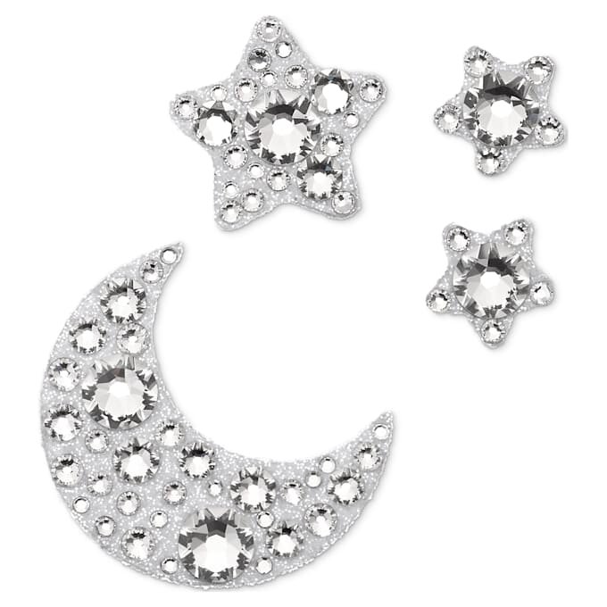 Körperschmuck-Set (4), Mond und Stern, Weiß Körperschmuck-Set (4), Mond und Stern, Weiß